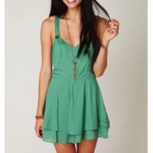 Free People Summer Green Romper